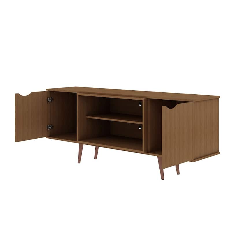Hampton Mid Century Modern Wood 62.99 In. Media Cabinet Console