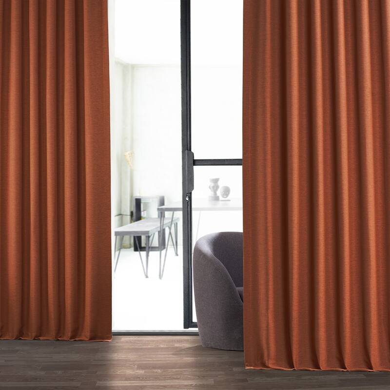 Exclusive Fabrics Persimmon Bellino Room Darkening Curtain (1 Panel)