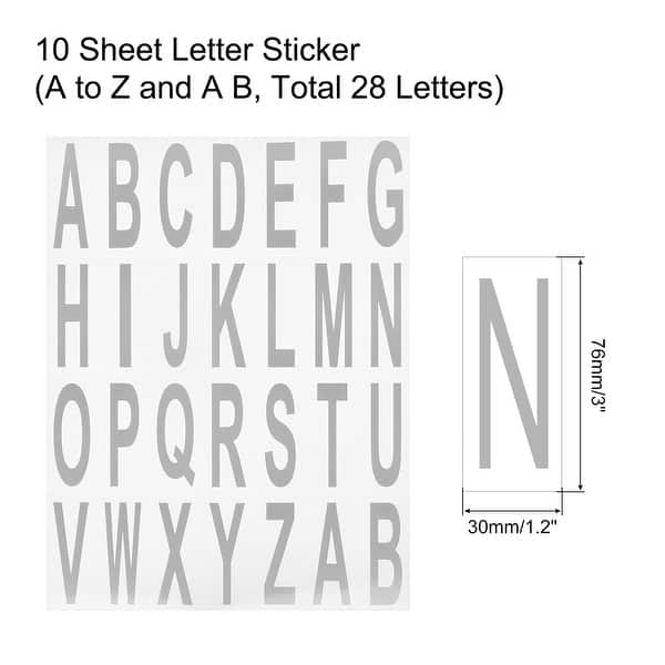 Letters Stickers Alphabet Sticky Letter Label Vinyl for Mailbox - Bed ...