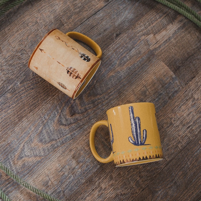 Paseo Road by Hiend Accents Large Arrow Design Mug Set, 4.5" x 3.75", 4PC, 4 MOQ