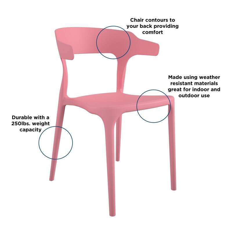 The Novogratz Poolside Felix Stackable Dining Chairs