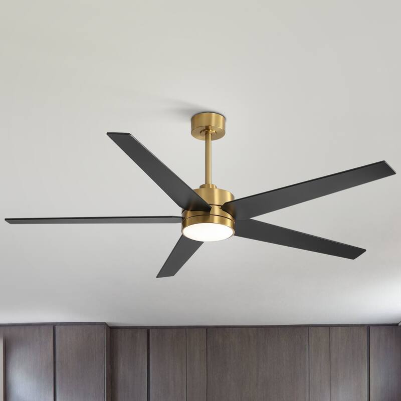 65 in. Integrated LED Indoor Ceiling Fans with Light and Remote Control Included