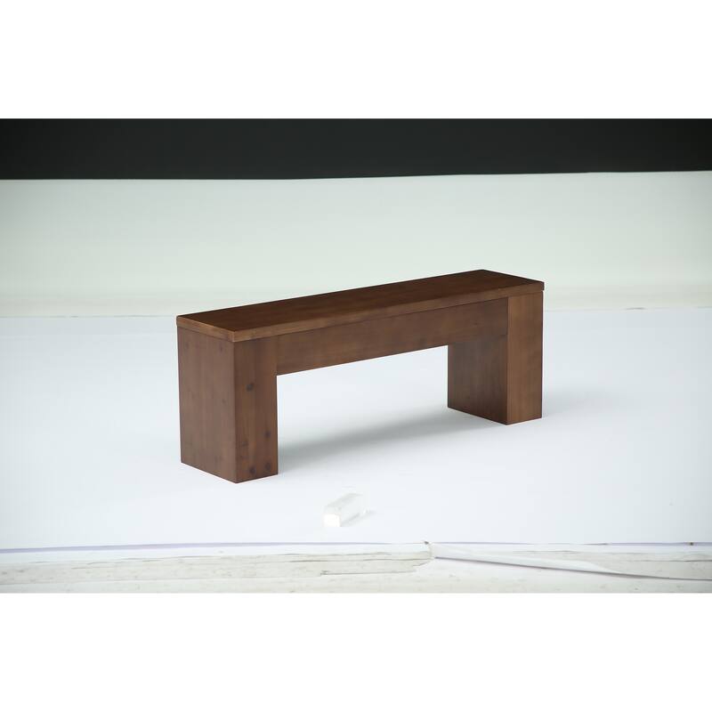 47.24 Inches Solid Wood Bench for Bedroom End of Bed