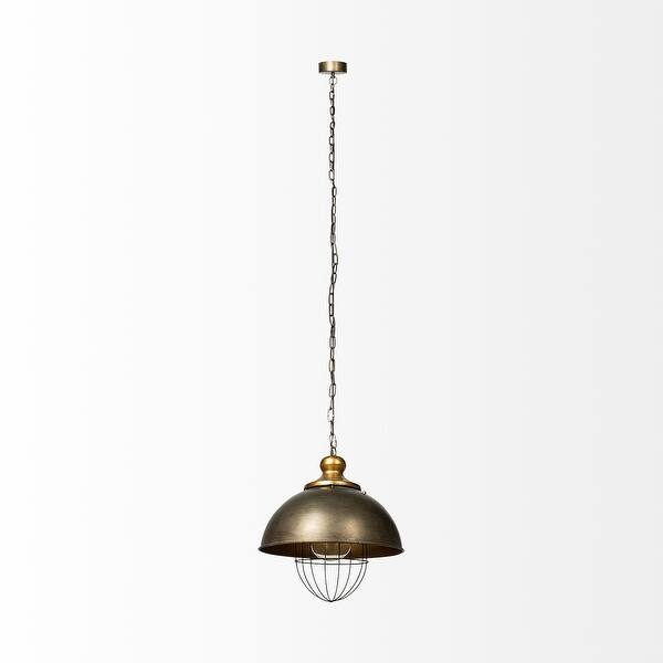 Rustic Gold Ton Metal Dome Hanging Light Rustic Gold Ton Metal Dome Hanging Light