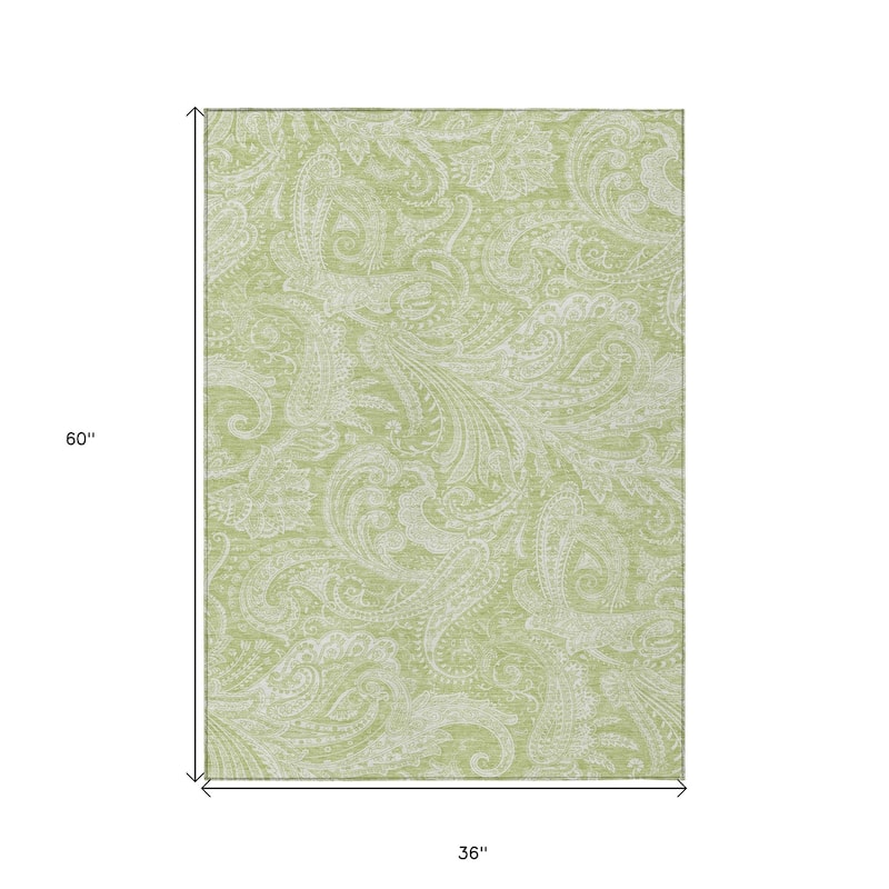 HomeRoots Paisley Transitional Rectangle Outdoor Rug