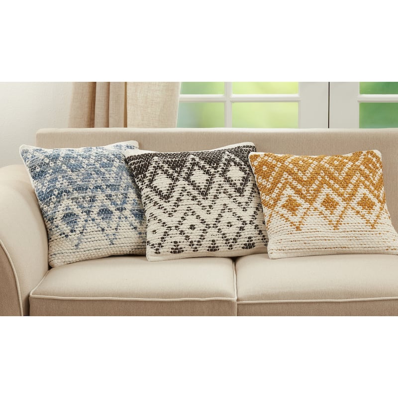 Throw Pillow With Diamond Chindi Design
