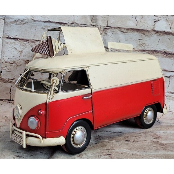 Classic Vintage Red Decorative Vw Bus, Van Model From Jayland Hand