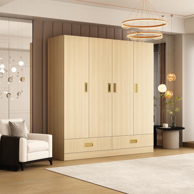 Large Wardrobe w/Optional Top Cabinet Bedroom Accent Closet Cabinet
