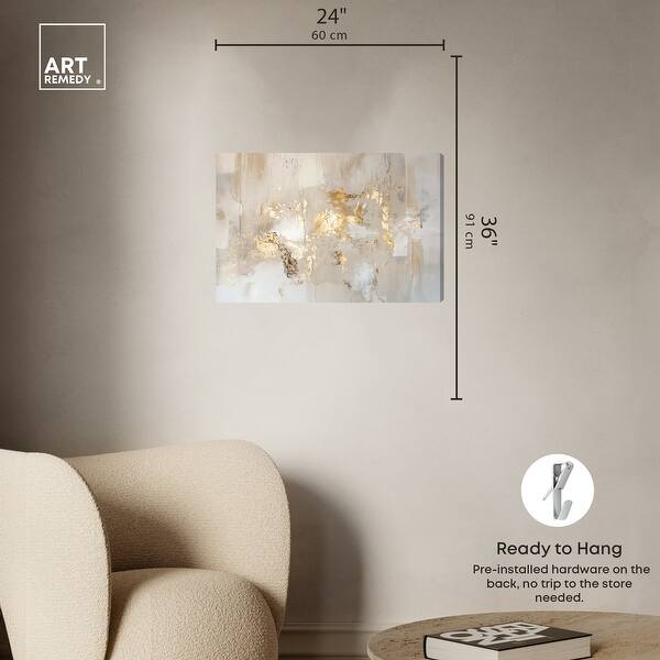 dimension image slide 3 of 6, Sands Of Time Boho Abstract Warm Color Canvas Wall Art by Art Remedy, Gallery Wrapped