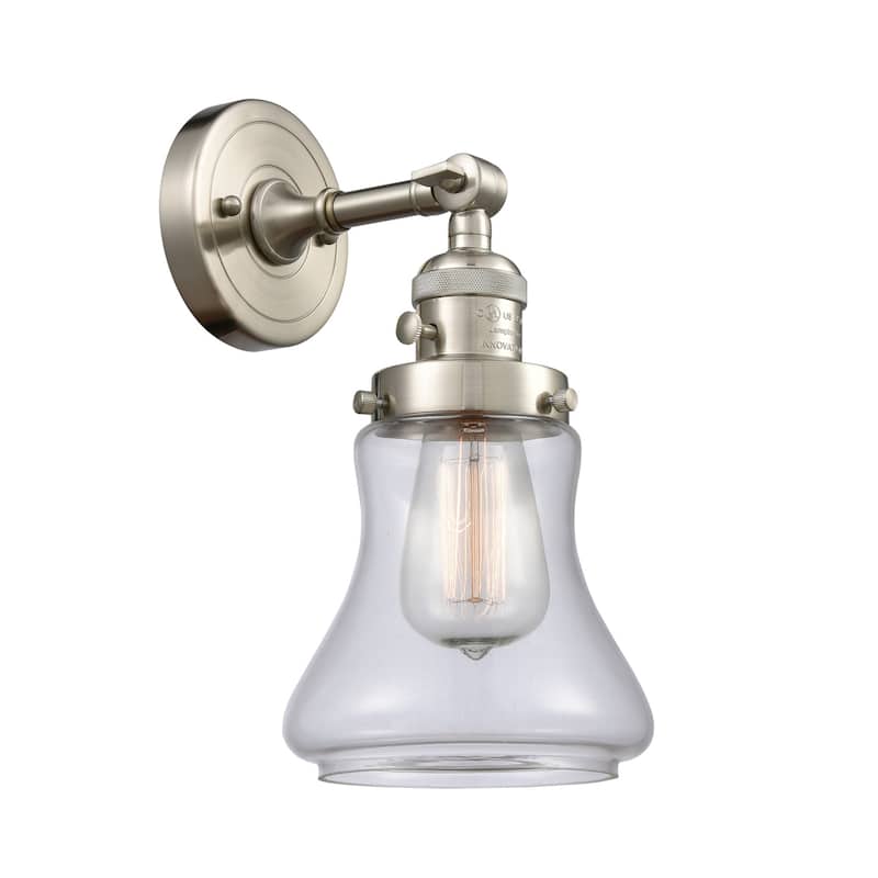 Innovations Lighting Bellmont Single Light 11" Tall Bathroom Sconce - - Brushed Satin Nickel / Clear