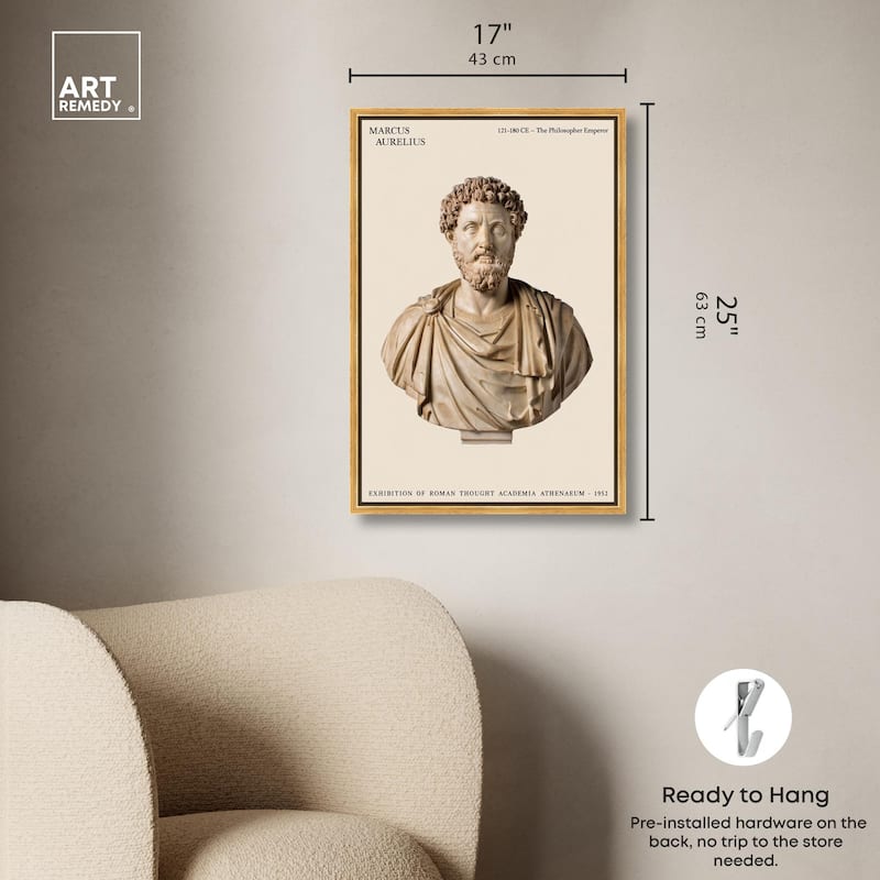 Philosopher Emperor's Gaze Canvas by Art Remedy