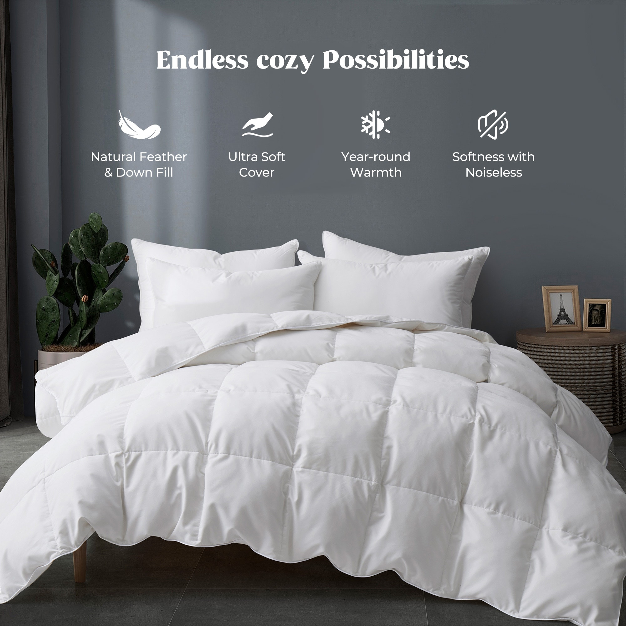 King size feather bed bed bath and beyond online