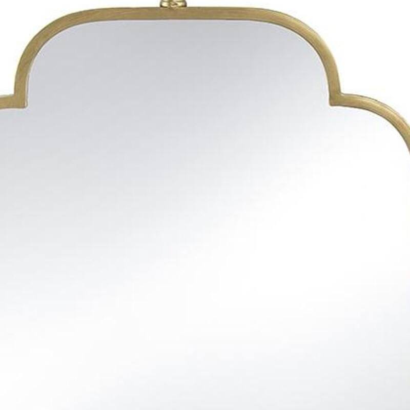 HomeRoots 36" Gold Novelty Iron Framed Accent Mirror - 19.7' X '36' X '1