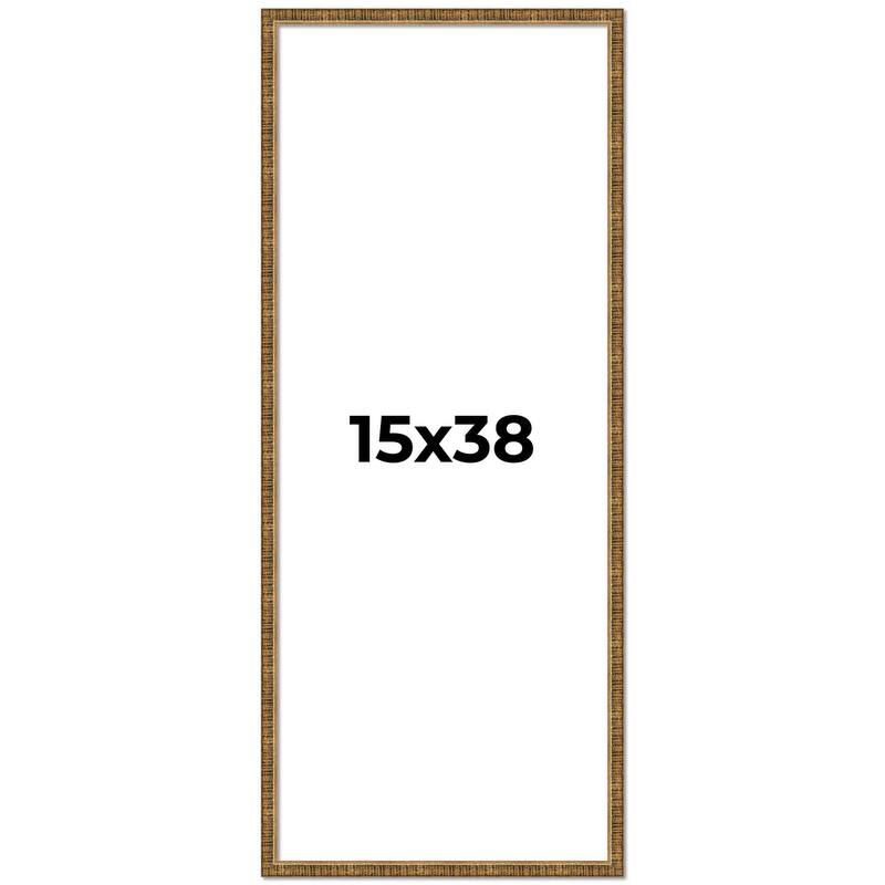15x38 Frame Gold Kingsley Distressed Solid Wood Picture Frame Width