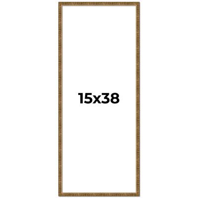 15x38 Frame Gold Kingsley Distressed Solid Wood Picture Frame Width