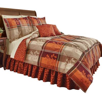 6-Piece Worthington Leaf Accent Reversible Comforter Set