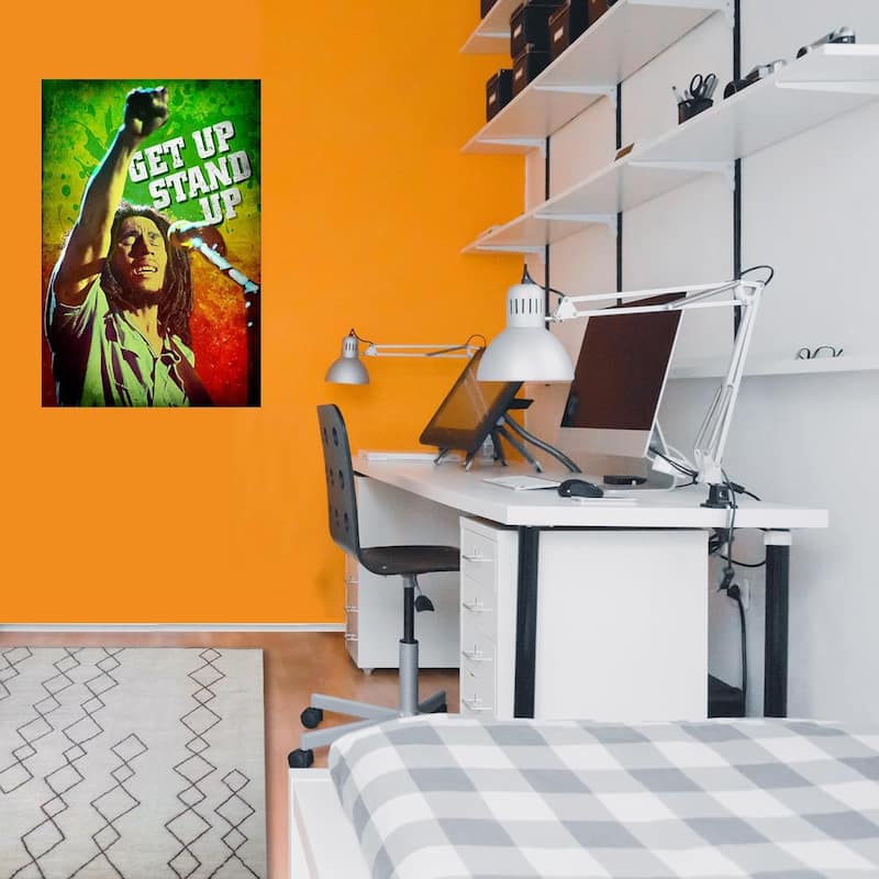 Bob Marley Get Up Stand Up Music Reggae Art Poster - 24 x 36 Inch