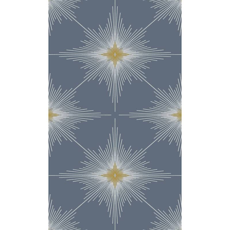 Seabrook Designs North Star Non-Woven Unpasted Wallpaper - 20.9 in. W x 33 ft. L - Muted Periwinkle