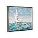 Stupell Abstract Sailboat Painting Framed Floater Canvas Wall Art ...