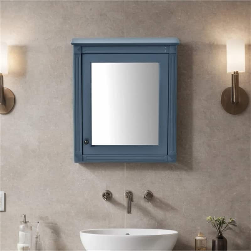 Wall Mounted Bathroom Storage Cabinet with Mirror and Adjustable Shelf