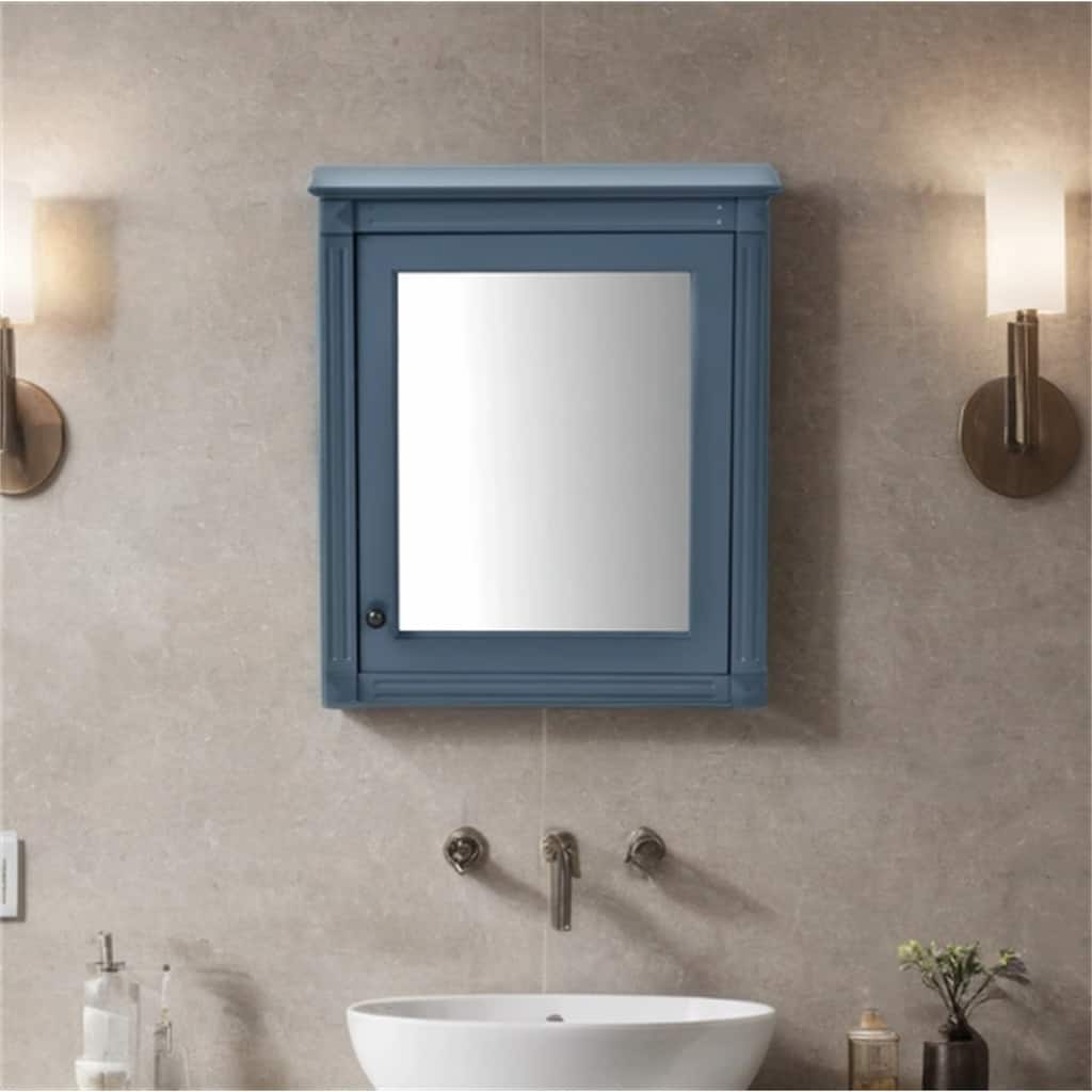 Wall Mounted Bathroom Storage Cabinet with Mirror and Adjustable Shelf
