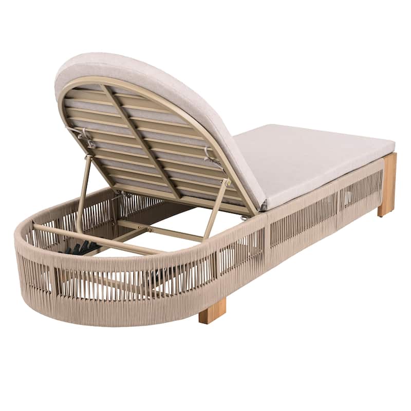 Christopher Knight Home - Delacroix Acacia Wood Outdoor Adjustable Chaise Lounge（No Cushion）