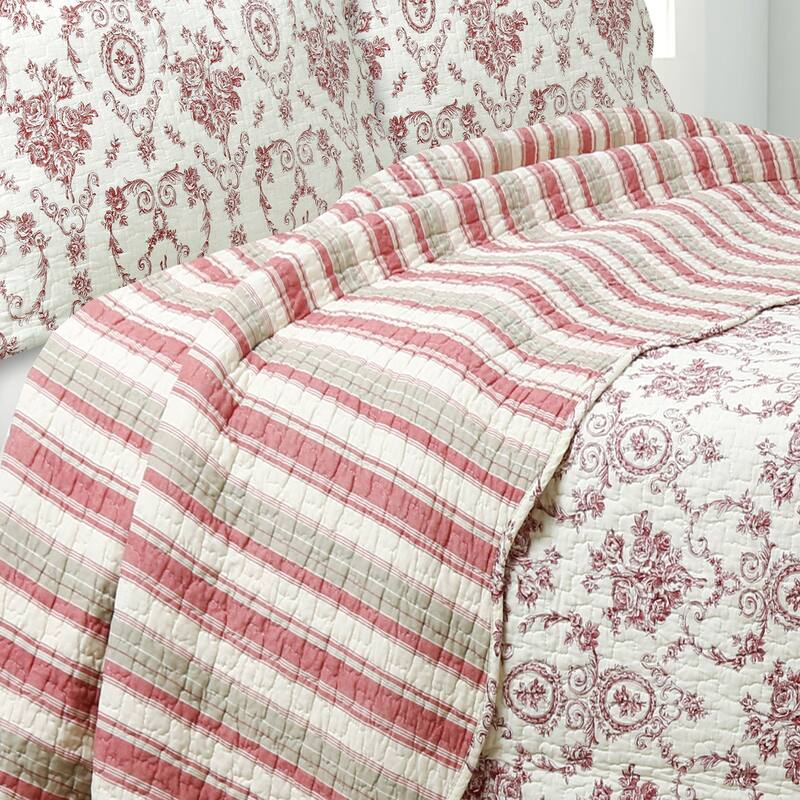 Gracewood Hollow Mekuli French Medallion 3-piece Quilt Bedding Set