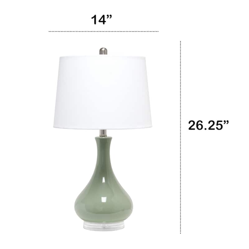 Lalia Home Droplet Table Lamp with Fabric Shade