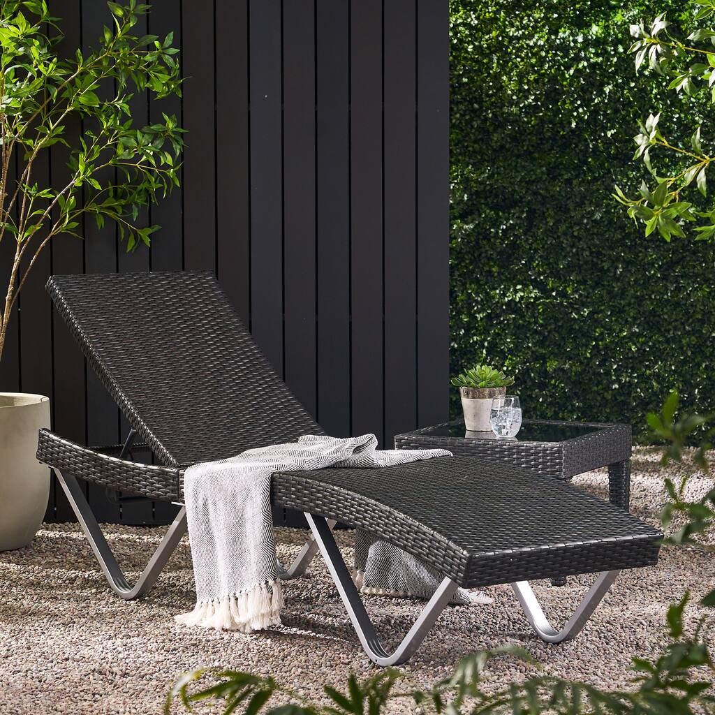San Marco Outdoor Wicker Chaise Lounge by Christopher Knight Home