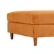 preview thumbnail 52 of 51, Modern Square Corduroy Upholstered Ottoman With Wood Leg