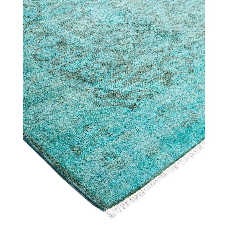 Contemporary Overdyed Wool Hand Knotted Area Rug - 3' 1" x 5' 1"