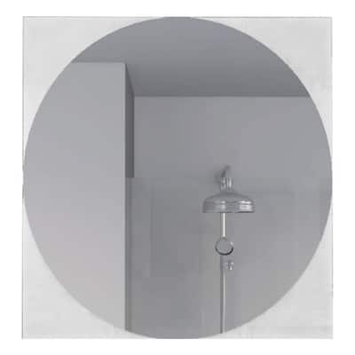 HomeRoots 24" Clear Square Framed Bathroom Over Vanity Mirror - 16