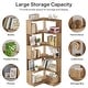 preview thumbnail 30 of 46, 6-Tier Corner Bookshelf, 64.9 Inch Industrial Bookcase with Baffles