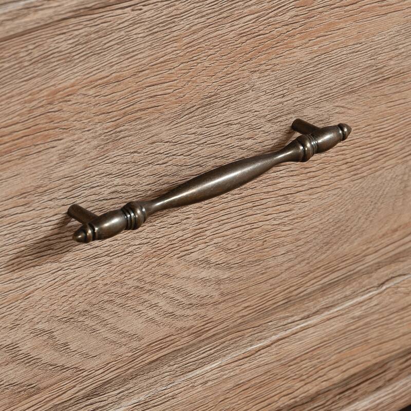 Wood Bookcase with 1 Drawer, Brown - 26.61" W x 17.68" D x 71.97" H