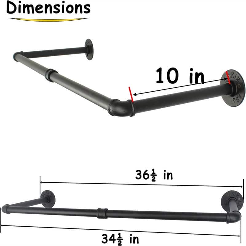 2 Pack Clothes Rack Gold Wall Mounted - 17.48 x 5.59 x 3.78