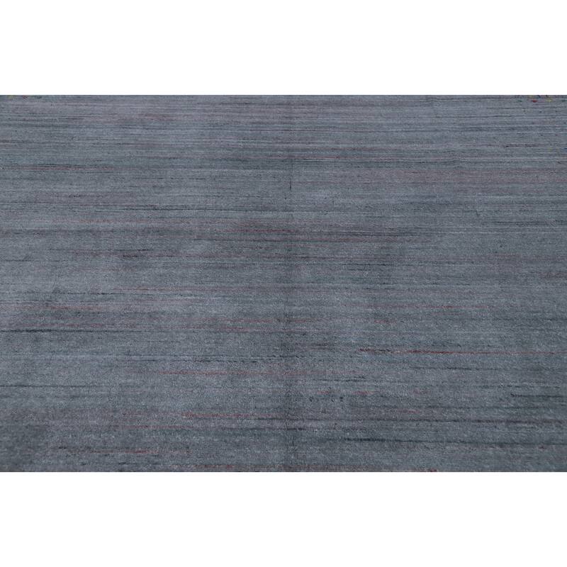 Hand Knotted Oriental 100% Wool Carpet Tribal Animal Pictorial Navy Blue & Blues Gabbeh Area Rug - 12' 0'' X 8' 11''