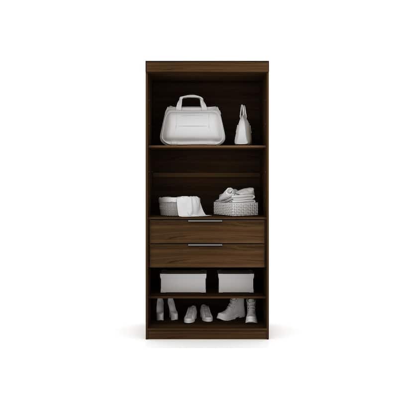 Manhattan Comfort Mulberry 9-Piece Wardrobe Closet