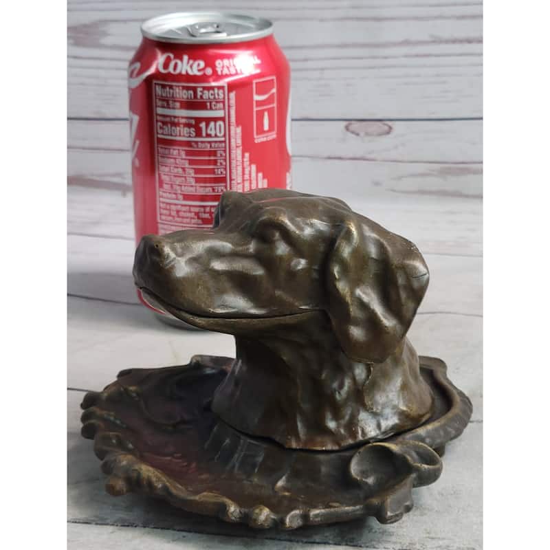 Labrador Retriever Dog Puppy Incense Burner Bronze Metal Sculpture Original Art