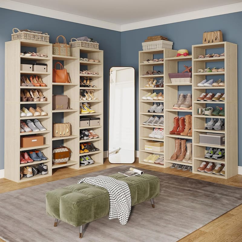 14-Tier Shoe Rack, 46 Pairs Freestanding Tall Entryway Shoe Organizer