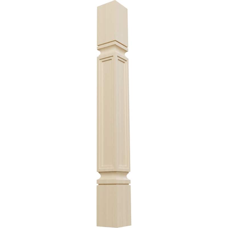 3 3/4"W x 3 3/4"D x 35 1/2"H Kent Raised Panel Cabinet Column - Rubberwood