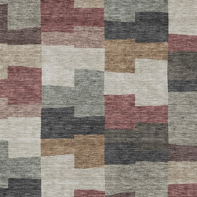 HomeRoots Geometric Transitional Rectangle Outdoor Rug