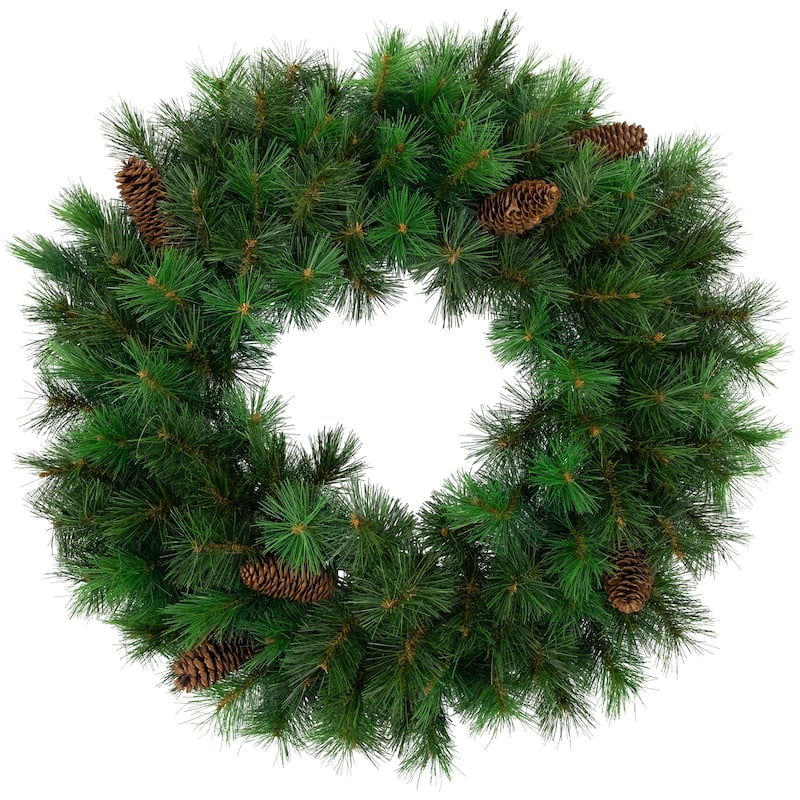 Royal Oregon Pine Artificial Christmas Wreath with Pinecones - 24" - Unlit