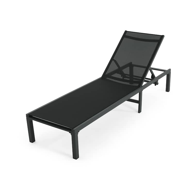 Outdoor Patio Aluminum Chaise Lounge (Set of 2)