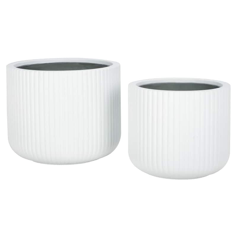 SAFAVIEH Outdoor Living Lucca Planter Pot [SET of 2] - 18"W x 18"D x 15"H