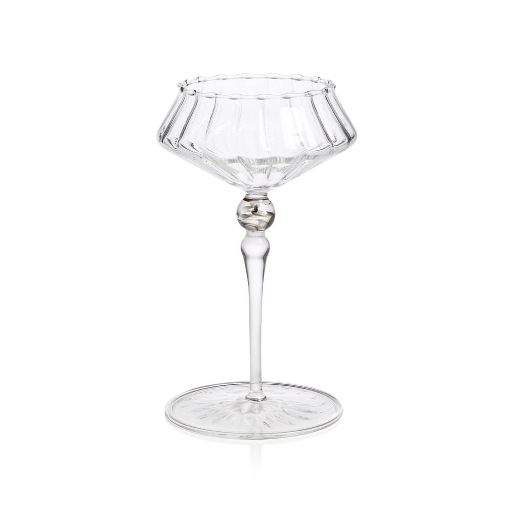 Ondine 4-Piece Set Fluted Coupe Glasses