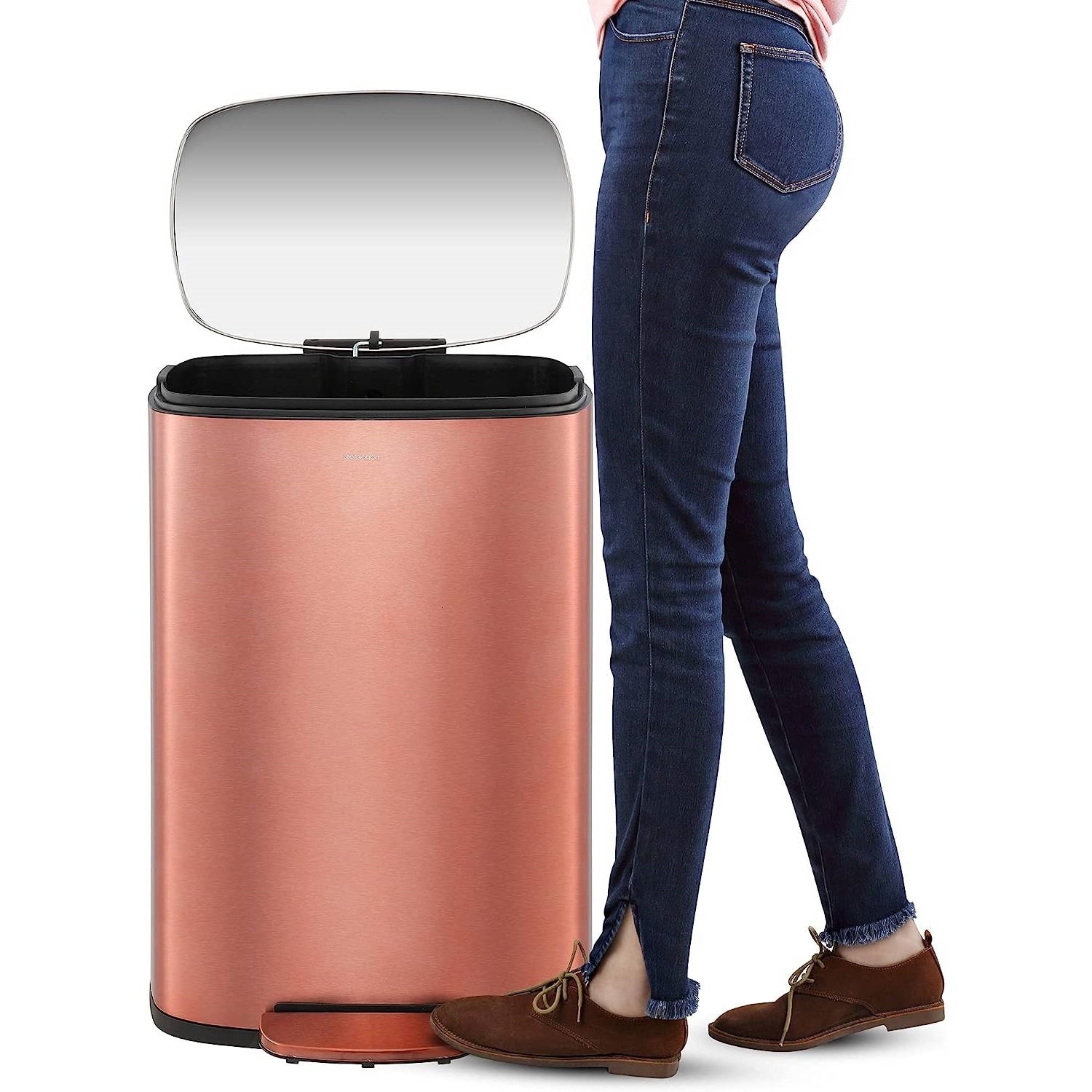 https://ak1.ostkcdn.com/images/products/is/images/direct/ce9280fdec419b4d94211458567f916dab78ac3e/Set-of-2---Copper-Gold-Step-on-Trash-Can---13-Gallon-and-1.3-Gallon.jpg