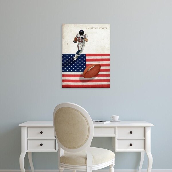 Easy Art Prints GraphINC's 'American Sports: Football 1' Premium Canvas Art