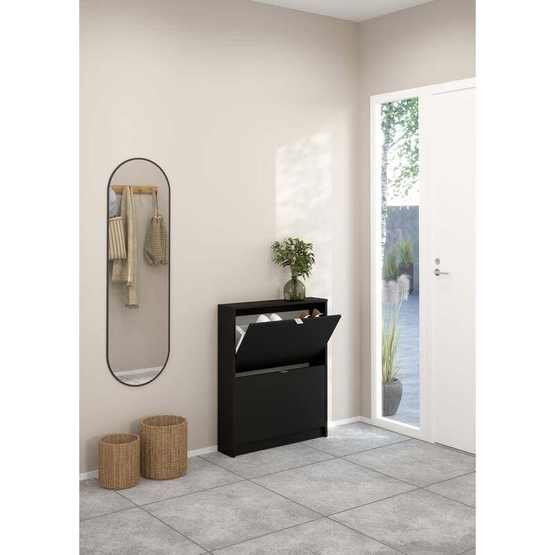 Porch & Den Cambria 2-Drawer Shoe Cabinet