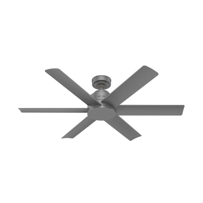 Hunter 52" Kennicott Outdoor Ceiling Fan, Wall Control - Contemporary, Industrial, Transitional - Windmill - Damp Rated!