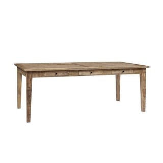Porter Designs Berkshire Shabby Chic Solid Wood Dining Table, Brown ...